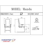 صندلی کارمندی کنفرانسی ماندا رایانه صنعت کد C919