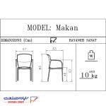 صندلی انتظار تک نفره ماکان (1) رایانه صنعت کد G915